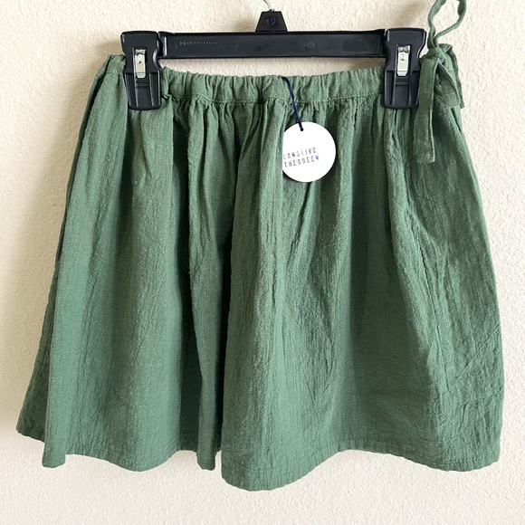 NWT Long Live The Queen Green Cotton Girl's Skirt size 8 - Picture 5 of 9
